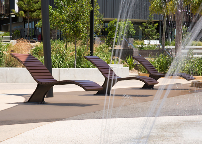 Splash 'n' Play Water Park, Providence, with Mall Sun Lounges. Photo: Image by Design Photography