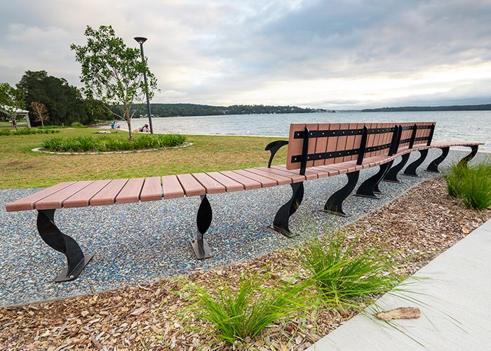 Arc Seats with tailored Modwood battens, frames in Night Sky.