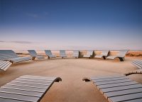 Mall Sun Lounge with anodised aluminium battens and Textura Monument frames.