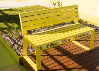 Linea Seat (LIS10) two-seater, in Brilliant Yellow.