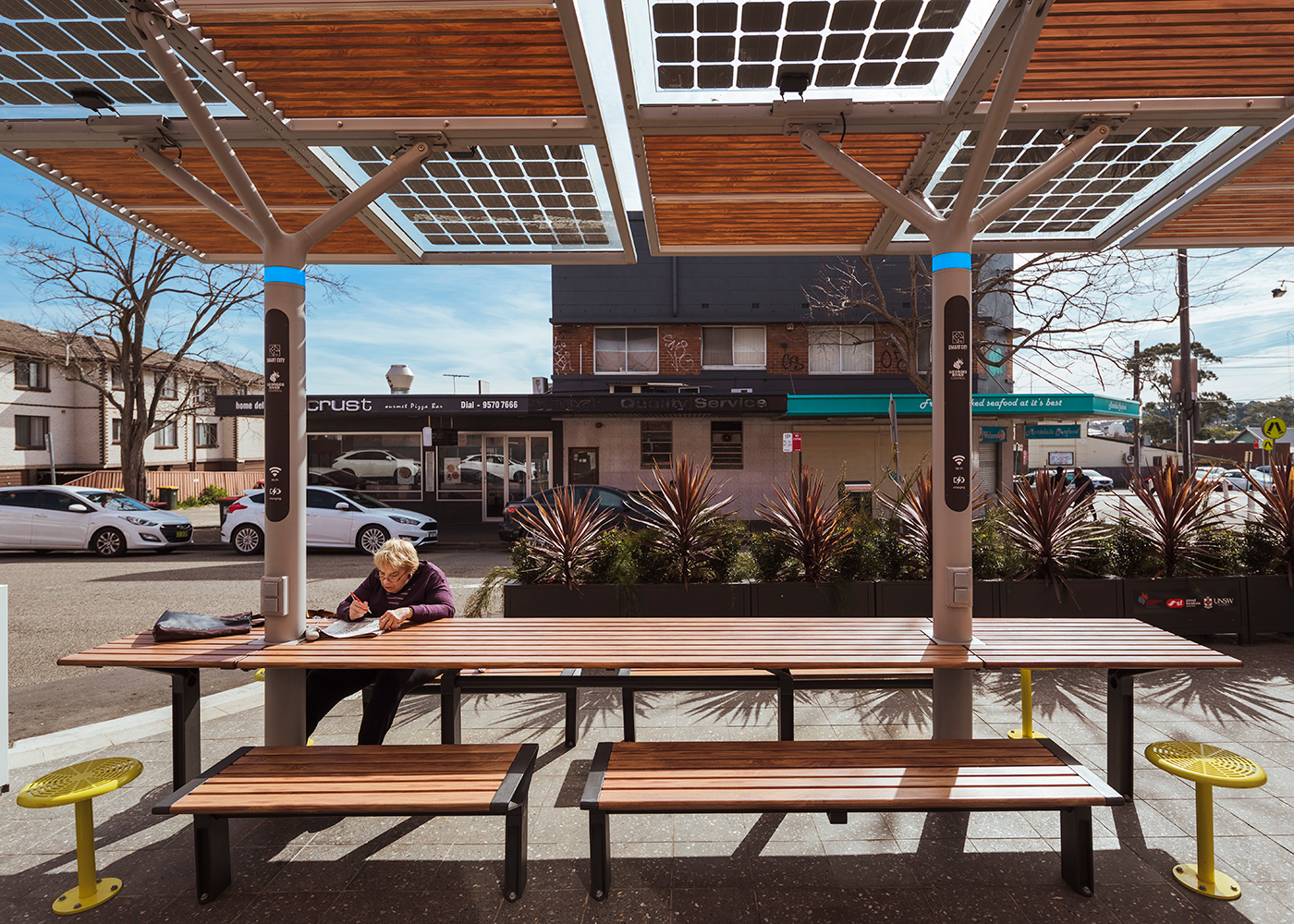 ChillOUT Hub in Mortdale, NSW featuring prototype solar panels.