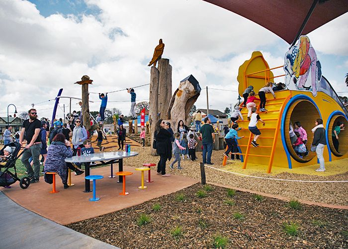 To the right, the 'Silver Streak' tumblers and slide.