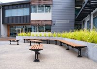 Mall Slim Benches (CMM8) and Mall Curved Slim Benches (CMM8-C).