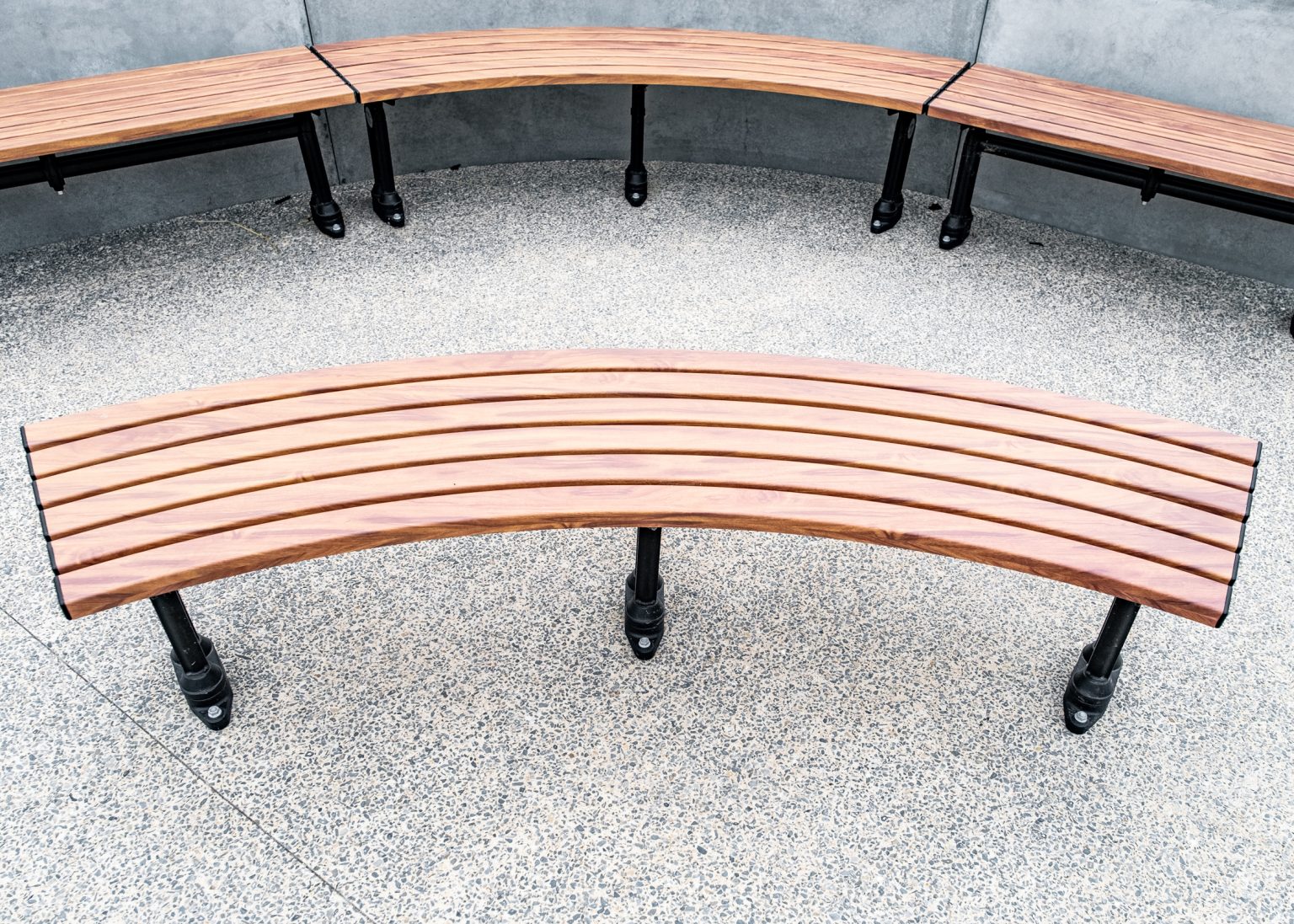 Mall Slim Benches (CMM8) and Mall Curved Slim Benches (CMM8-C).