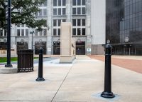Traditional Bollards in Night Sky satin finish.