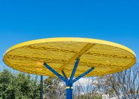 ChillOUT Tree (CT1) Powered with Brilliant Yellow roof, Ribbon perforation, tailored misting.