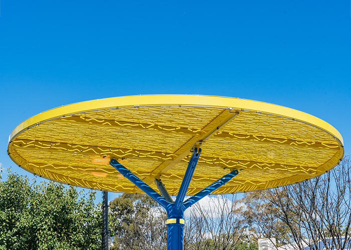ChillOUT Tree (CT1) Powered with Brilliant Yellow roof, Ribbon perforation, tailored misting.