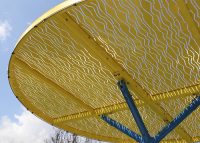 ChillOUT Tree (CT1) with Brilliant Yellow roof, Ribbon perforation, tailored misting.