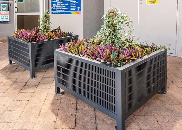 Frame Planter (PT3) with Slot perforation, in Textura Monument.