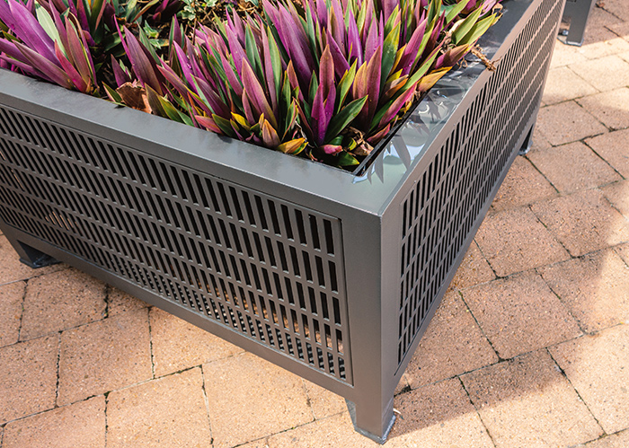 Frame Planter (PT3) with Slot perforation, in Textura Monument.