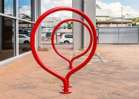 Spiral Hoop (BST04) in Lobster Red.