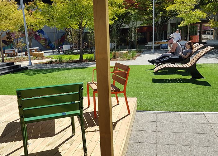 An array of seating options: Forum and Mall Sun Lounge.