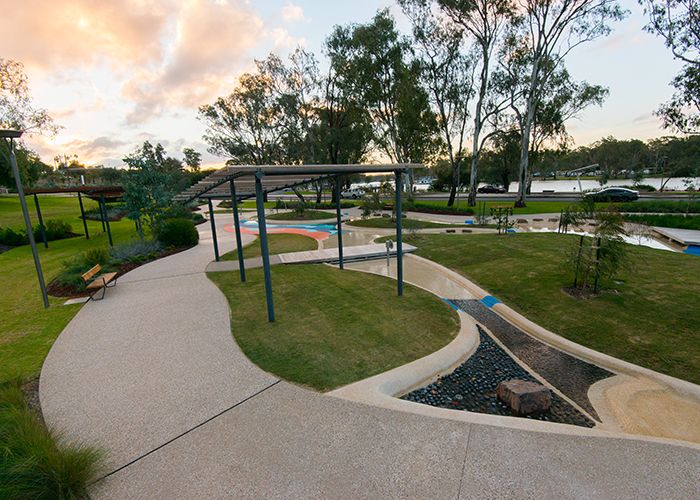 Custom seats designed by Tract, manufactured by Street Furniture Australia. Credit: Russell Murphy