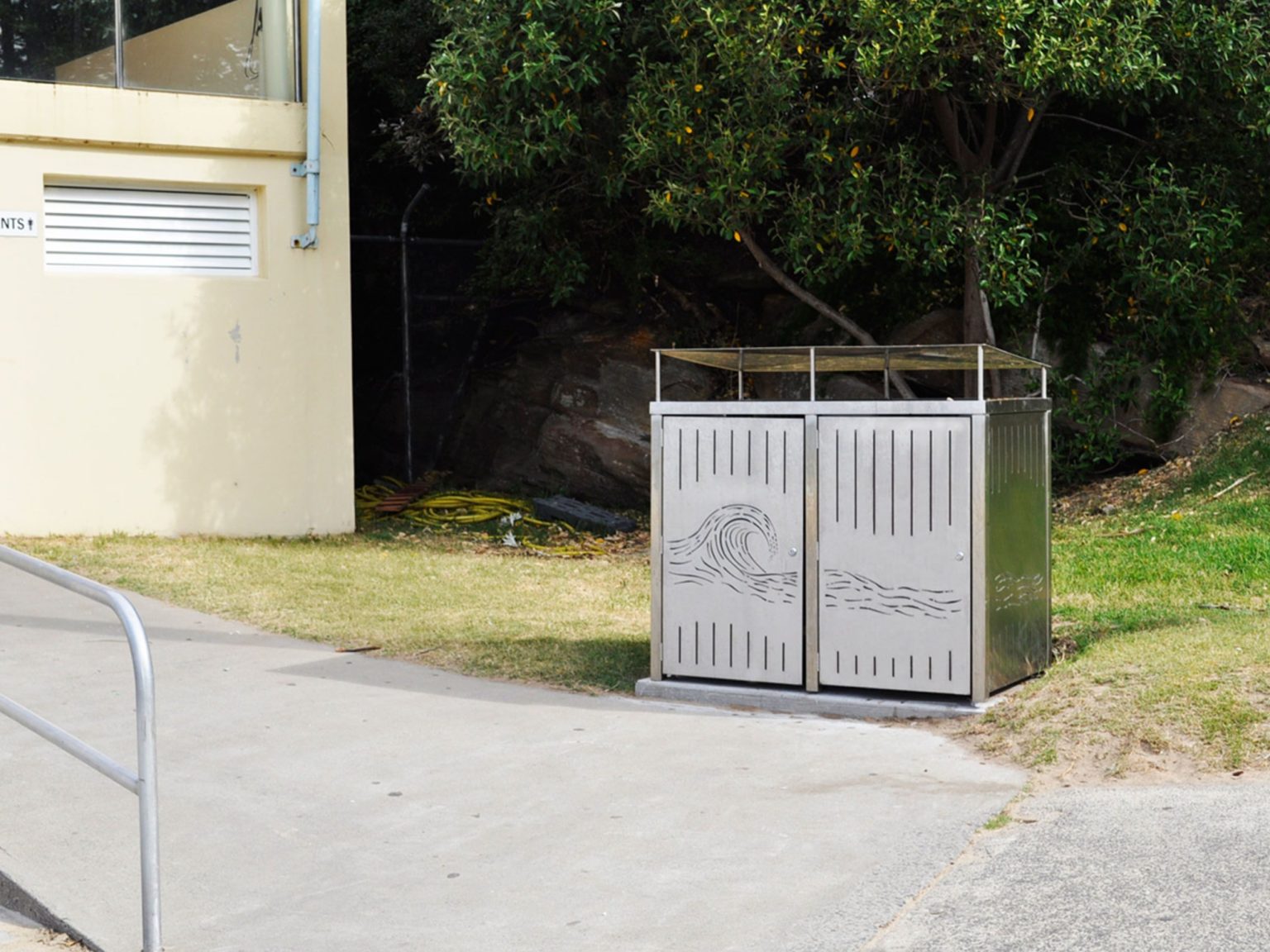 Dual Frame Bin Enclosure (240L) in Stainless 316 with Tailored Laser-cut Panels